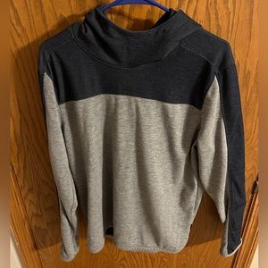 Mens Express gray and navy hoodie medium